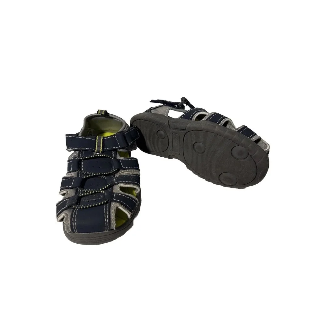 Eddie Bauer Edmund T Closed Toe Sandals -Navy Blue Gray Little Kid Size 10M